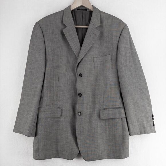 Lauren Ralph Lauren Men's 44R Gray Suit Jacket Blazer 3 Button 100% Wool Classic - Picture 1 of 11